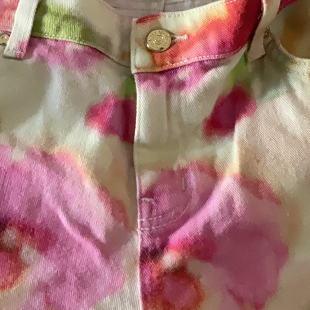 Floral wash jean